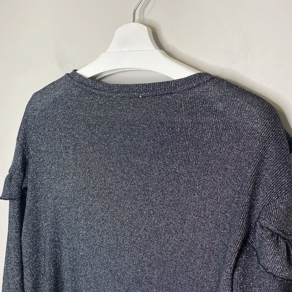 Zara Metallic Thread Ruffled Sweater - Picture 4 of 13